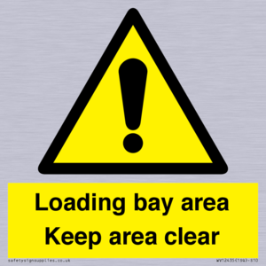 Loading bay area Keep area clear